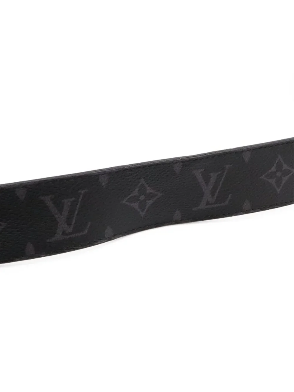 Louis Vuitton Monogram Eclipse Taiga Ceinture LV Initial 40 Reversible Belt 95